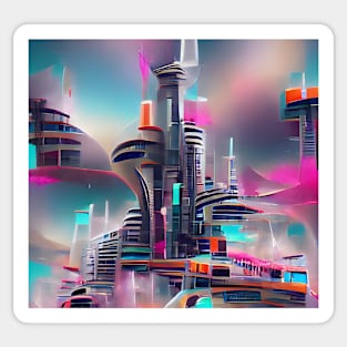 Futuristic Tower Sticker